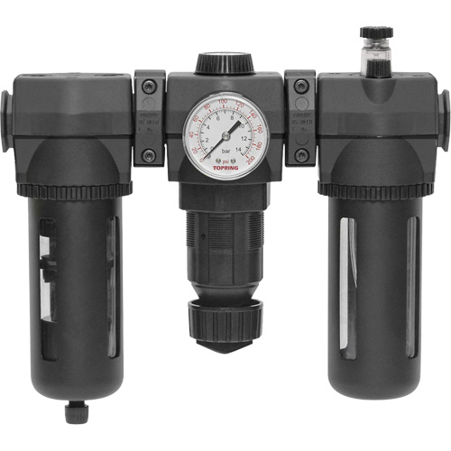 Filtre, d&eacute;tendeur & lubrificateur Modulair 400 avec drain manuel & bol standard, 3/4" NPTF Consource
