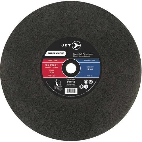 Super Chop&reg; Cut-Off Wheel, 14" x 3/32", 1" Arbor, Type 1/F41, Aluminum Oxide, 4400 RPM Consource