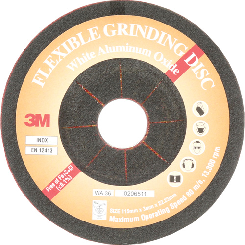 Disque de meulage flexible, 4-5/8", Oxyde d'aluminium, 22 mm, Type WA Consource