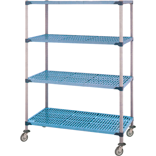 Shelving Unit, 4 Tiers, 36" W x 68" H x 18" D Consource