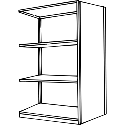 &eacute;l&eacute;ment de rayonnage Interlok, Acier, Sans boulons, Capacit&eacute; 800 lb, 36" la x 76" h x 18" p Consource