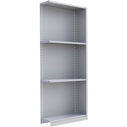 Interlok Shelving Unit, Steel, Boltless, 800 lbs. Capacity, 36" W x 88" H x 24" D Consource