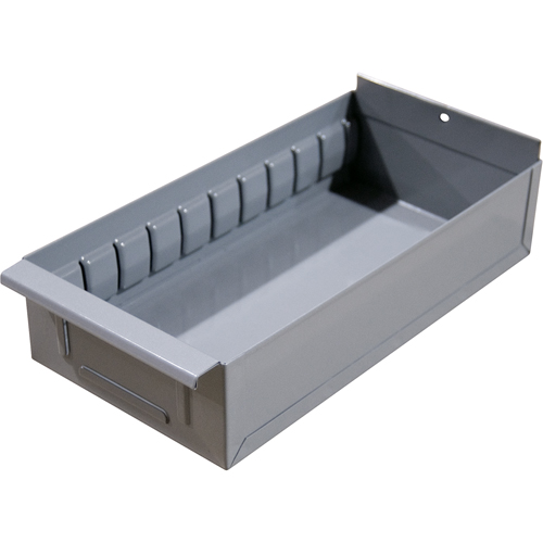 Interlok Boltless Shelving Shelf Box, Steel, 5-5/8" W x 12" D x 2-3/4" H, Green Consource
