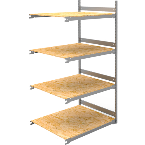 Wide Span Record Storage Shelving, Steel, 4 Shelves, 42" W x 32" D x 84" H, Add-On Kit Consource