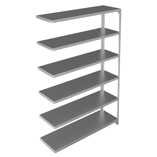 &eacute;l&eacute;ment de rayonnage, Acier galvanis&eacute;, Montant &agrave; fente, Ajout, 48" la x 72" h x 15" p Consource