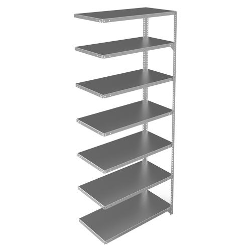 &eacute;l&eacute;ment de rayonnage, Acier galvanis&eacute;, Montant &agrave; fente, Capacit&eacute; 400 lb, 36" la x 84" h x 18" p Consource