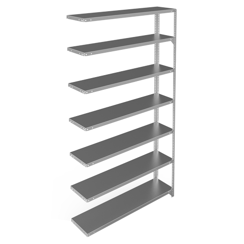 &eacute;l&eacute;ment de rayonnage, Acier galvanis&eacute;, Montant &agrave; fente, Ajout, 48" la x 84" h x 12" p Consource