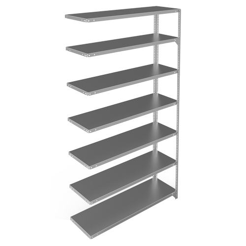 &eacute;l&eacute;ment de rayonnage, Acier galvanis&eacute;, Montant &agrave; fente, Ajout, 48" la x 84" h x 15" p Consource