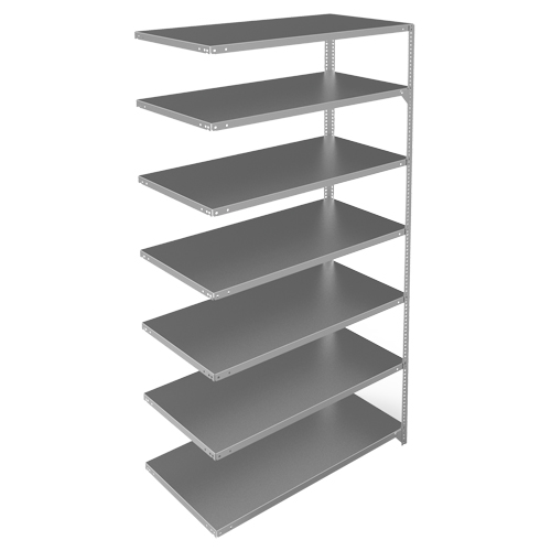 &eacute;l&eacute;ment de rayonnage, Acier galvanis&eacute;, Montant &agrave; fente, Ajout, 48" la x 84" h x 24" p Consource