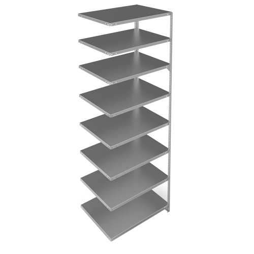 &eacute;l&eacute;ment de rayonnage, Acier galvanis&eacute;, Montant &agrave; fente, Ajout, 36" la x 96" h x 24" p Consource