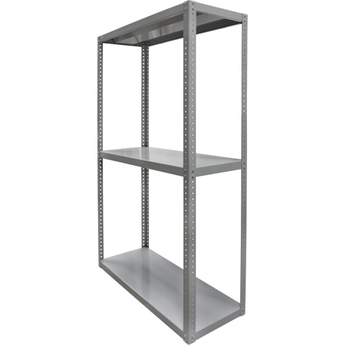 Heavy-Duty Shelving, Steel, Bolted, 3000 lbs. Capacity, 36" W x 72" H x 18" D Consource