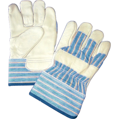 Lined Gloves, One Size, Grain Cowhide Palm, Cotton Fleece Inner Lining Consource