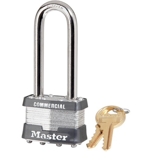 Commercial Padlock, Silver, Keyed Different, Laminated Steel, 1-3/4" Width Consource