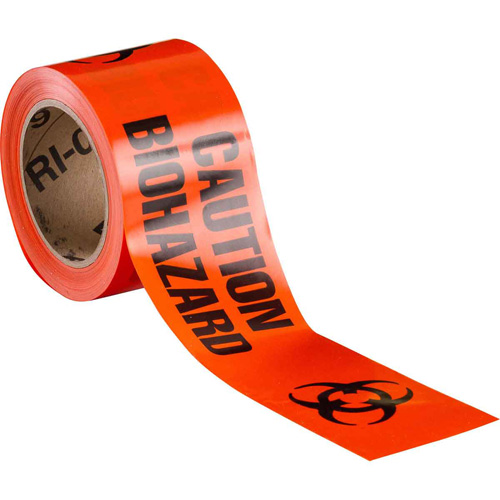 Ruban pour barricade, Anglais, 3" la x 200' lo, 3 mils, Noir/orange Consource