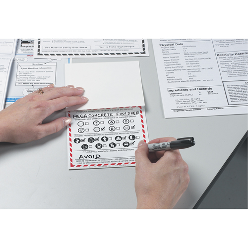 OTS WHMIS Labels, Vinyl, Sheet, 6" L x 3" W Consource