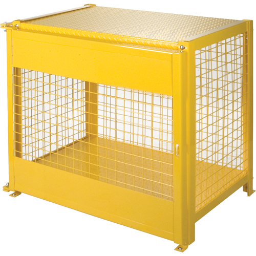 Gas Cylinder Cabinets, 6 Cylinder Capacity, 44" W x 30" D x 37" H, Yellow Consource