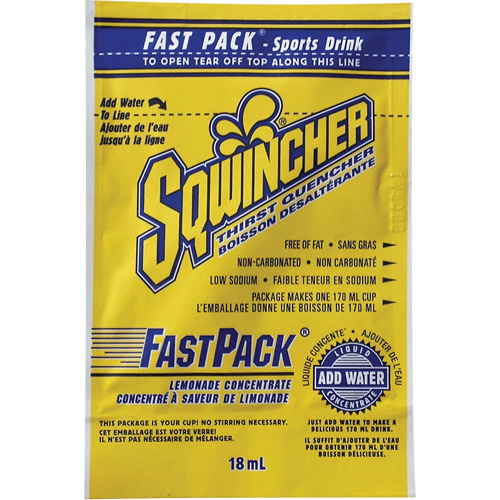 Sqwincher&reg; Boisson de r&eacute;hydratation Fast Pack, Emballage-portion, Limonade Consource