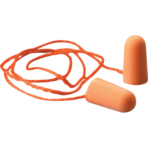 Bouchons d'oreilles en mousse E-A-R, Paire - Sac en poly, Avec cordon Consource