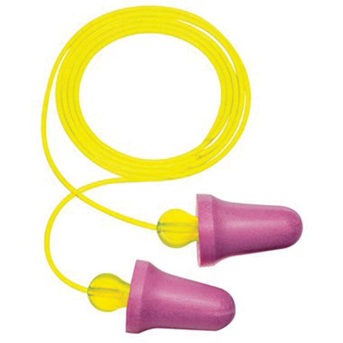 Bouchons d'oreilles en mousse sans contact E-A-R, Paire - Sac en poly, Avec cordon Consource