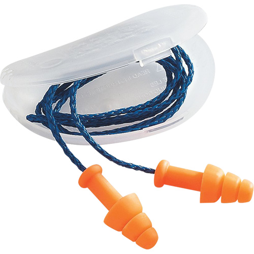 Bouchons d'oreilles SmartFit de Howard Leight, Avec cordon, Vrac - Sac en poly, 25 dB NRR, Taille unique Consource