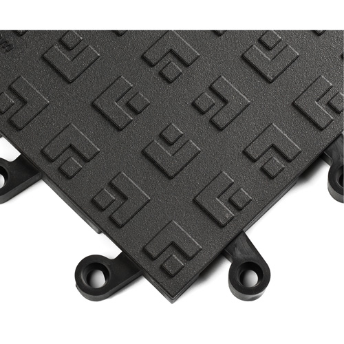 Syst&egrave;mes de carrelage ergonomiques ErgoDeck No 562, PVC, 1-1/2' la c, 1-1/2' lo, 7/8" &eacute;paisseur, Noir Consource