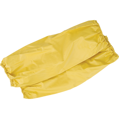 Disposable Sleeves with Elastic Cuffs, 18" long, Polyester/PVC, Yellow Consource