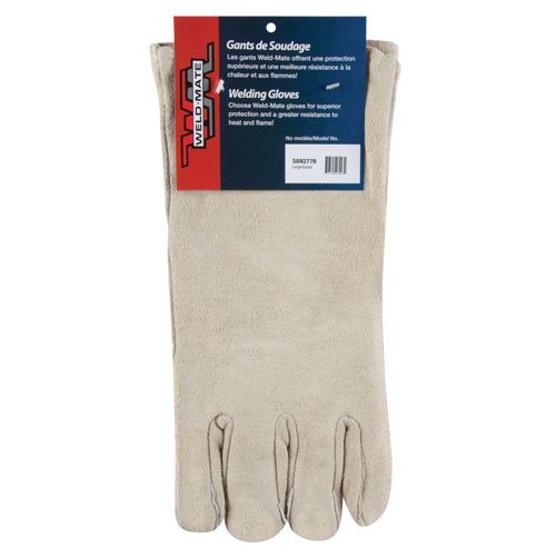 Premium Welder's Gloves, Split Cowhide, Size Large Consource