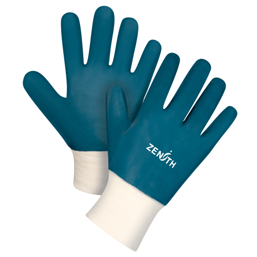 Gants &agrave; poignet en tricot de poids lourd, 10/T-Grand, R&ecirc;vetement Nitrile, Enveloppe en Coton Consource