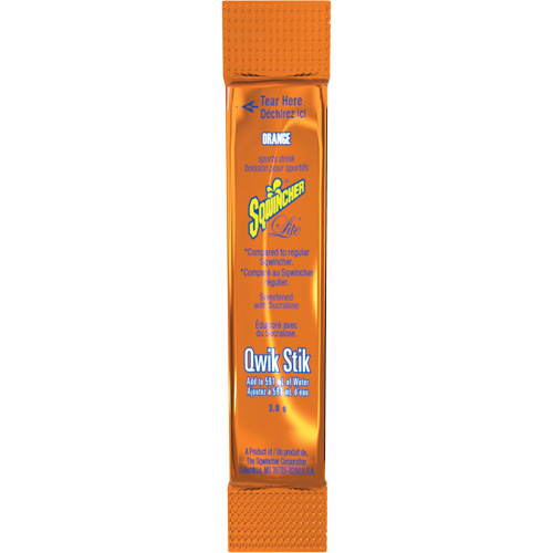 Sqwincher&reg; Boisson de r&eacute;hydratation ZERO Qwik Stik, Poudre, Orange Consource