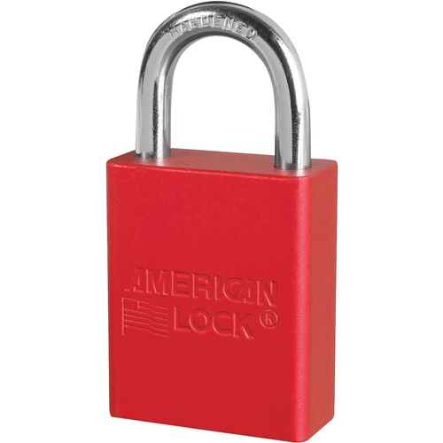American Lock&reg; Safety Padlock, Red, Keyed Alike, Aluminum, 1-1/2" Width Consource