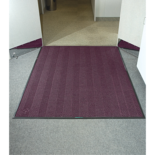 Tapis Waterhog Eco Elite, Essuie-pieds/grattoir, 3' x 3' x 3/8", Marron Consource
