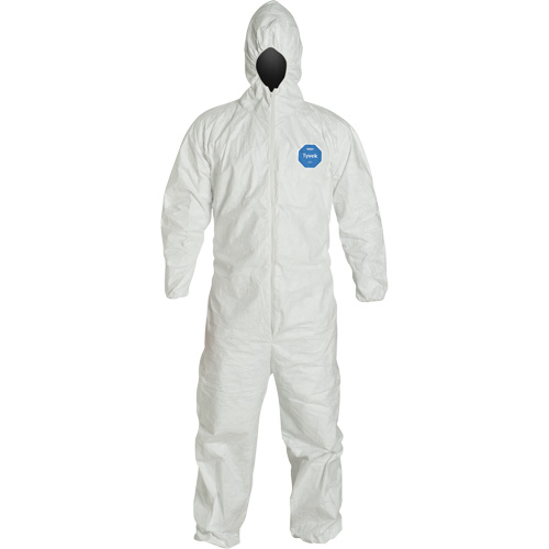 Hooded Coveralls, 3X-Large, White, Tyvek&reg; 400 Consource