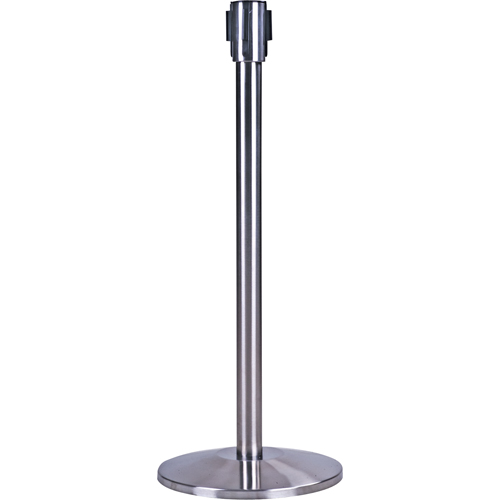 Poteau r&eacute;cepteur pour barri&egrave;res sur pieds pour le contr&ocirc;le des foules, Hauteur de 35", Acier inoxydable Consource