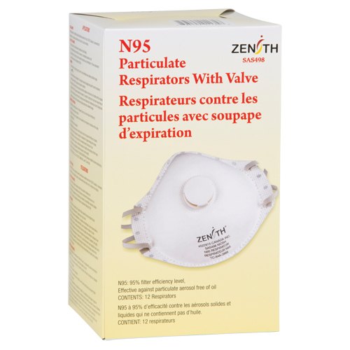 Respirateur contre les particules, N95, Certifi&eacute; NIOSH, Moyen/grand Consource