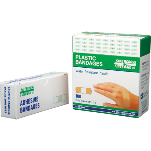 Bandages, Rectangulaire/carr&eacute;e, 3", Plastique, St&eacute;rile Consource
