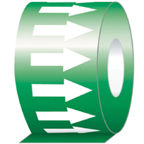 Rubans de fl&eacute;ches de direction de l'&eacute;coulement, 108', Blanc/vert Consource