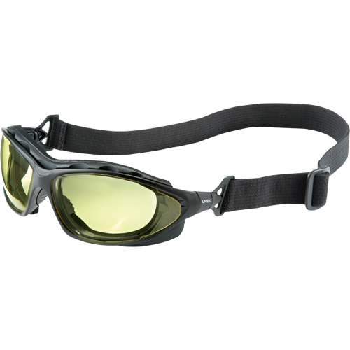 Uvex HydroShield&reg; Seismic&reg; Safety Goggles, Amber Lens, Anti-Fog/Anti-Scratch, Closed Vent Consource