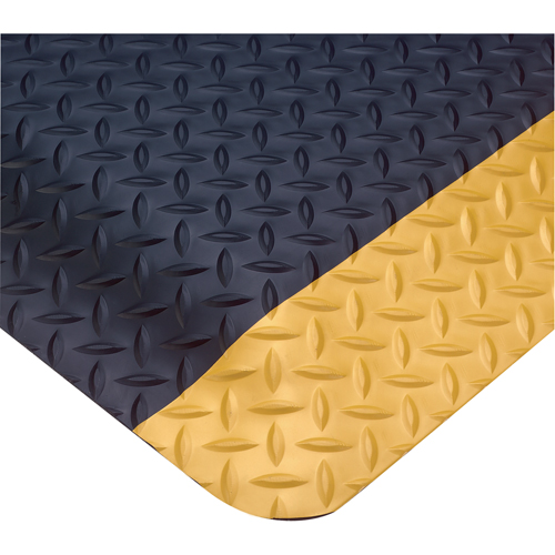 Tapis Smart No 497, Losange, 3' x 75' x 1", Noir/Jaune, PVC Consource