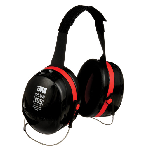 Peltor Optime 105 Series Earmuffs, Neckband, 29 NRR dB Consource