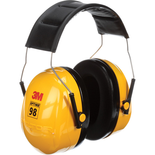 Peltor Optime 98 Series Earmuffs, Headband, 25 NRR dB Consource