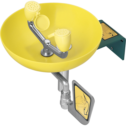 Eye/Face Wash Station, Wall-Mount Installation, Plastic Bowl Consource