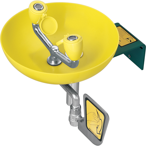 Eyewash Station, Wall-Mount Installation, Plastic Bowl Consource