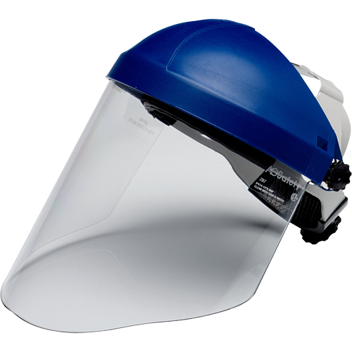 Ratchet Headgear with Faceshield, Polycarbonate, Ratchet Suspension Consource