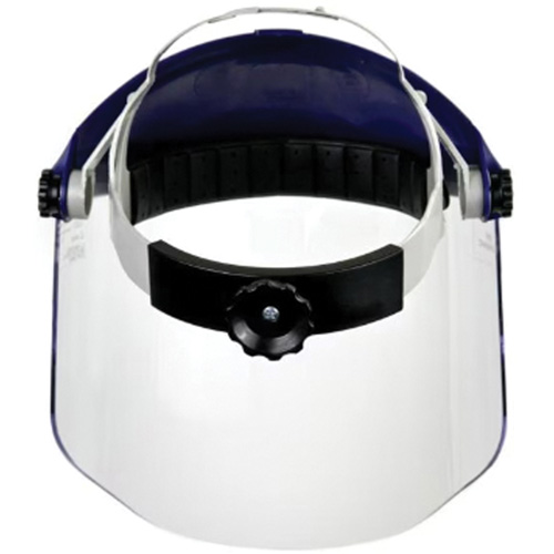 Ratchet Headgear with Faceshield, Polycarbonate, Ratchet Suspension Consource