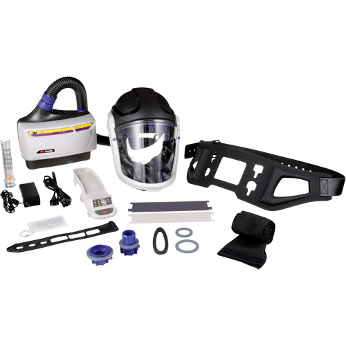 Trousse industrielle lourde pour APR motoris&eacute; TR-600 de Versaflo, Capuchon & visi&egrave;re, Pile Lithium-ion Consource