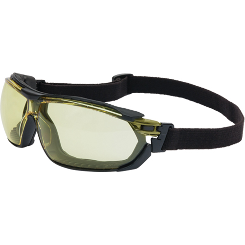 Lunettes de s&eacute;curit&eacute; &eacute;tanches Uvex Tirade, Lentille Ambr&eacute;e, Antibu&eacute;e, ANSI Z87+/R&eacute;pond ou surpasse la norme CSA Z94.3 Consource