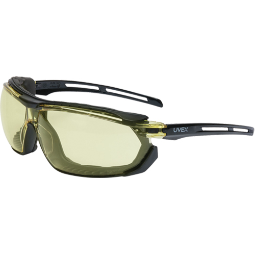 Lunettes de s&eacute;curit&eacute; &eacute;tanches Uvex Tirade, Lentille Ambr&eacute;e, Antibu&eacute;e, ANSI Z87+/R&eacute;pond ou surpasse la norme CSA Z94.3 Consource