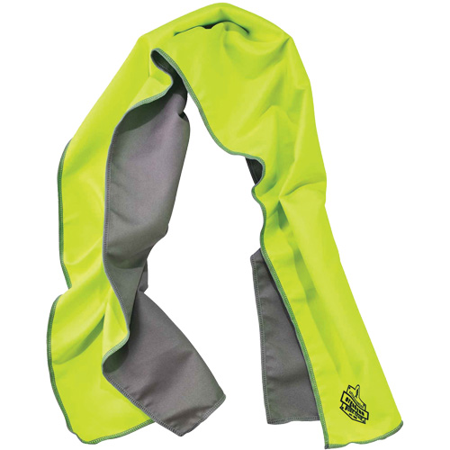 Chill-Its&reg; 6602MF Microfiber Cooling Towel, Hi-Vis Lime Consource