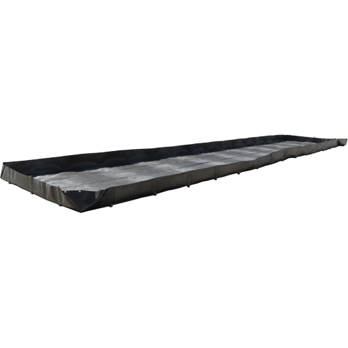 Frac Tank Berm, 3740 US gal. Capacity, 50' W x 10' L x 12" H, L-Bracket Consource