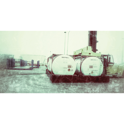 Single ISO Tank Berm, 3590 gal. Capacity, 24' W x 10' L x 24" H, L-Bracket Consource